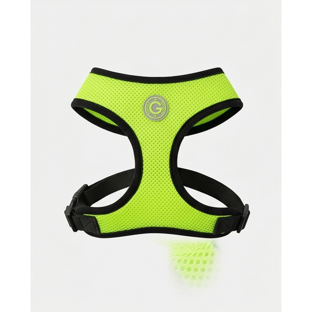 Gooby Soft Mesh Dog Harness Lime Green Yellow Neon Small Dog Size Large NWT
